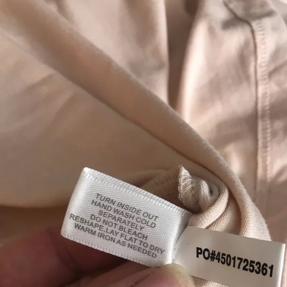 BOSTON PROPER Necklace Trapeze Top Blush Pink Embellished Jewel Blouse Shirt - Picture 8 of 11